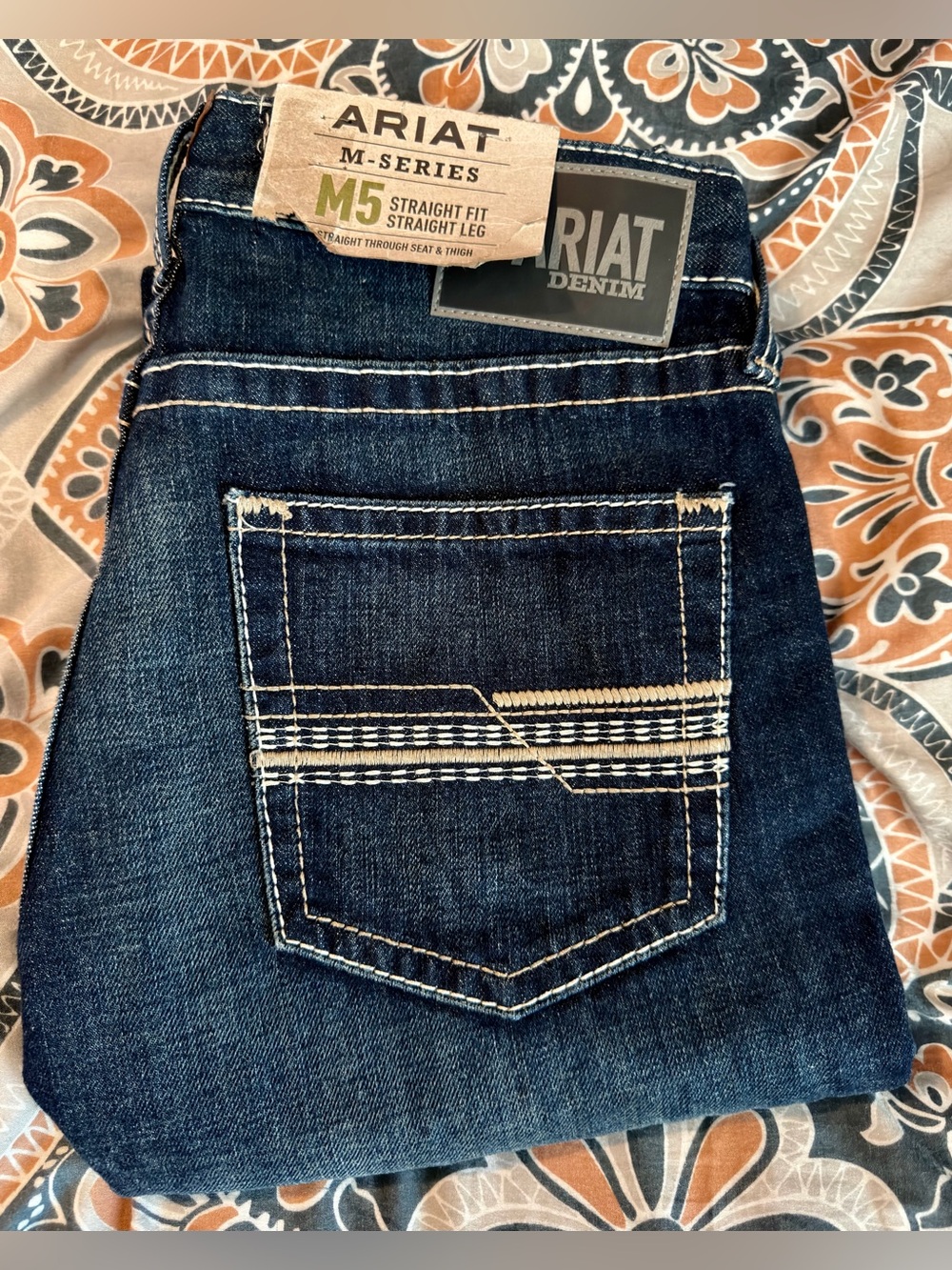 NWT mens ARIAT jeans M5 straight fit, straight leg , SIZE 31x36